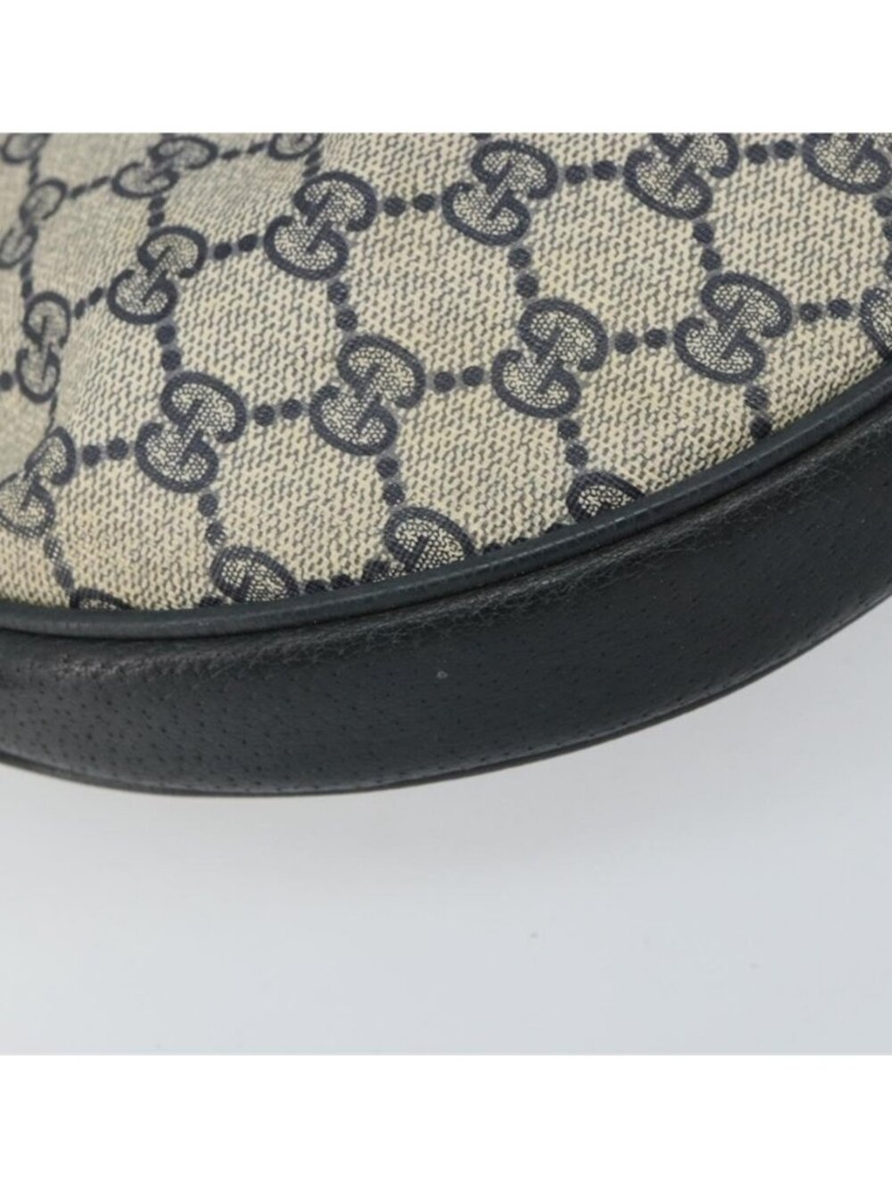 Authentic GUCCI GG Supreme Shoulder Bag PVC Navy Gold 41 02 058 - Picture 7 of 16